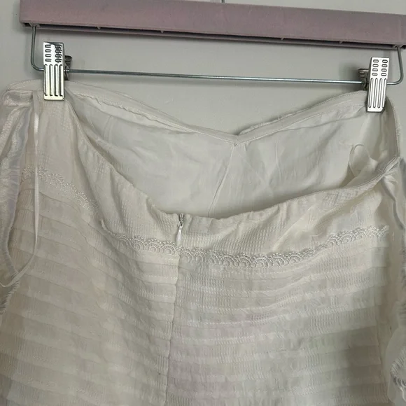 Hello Molly Cloud White Puff Sleeve Ruched Mini Dress – Women’s Size M (US 6) - Picture 7 of 10